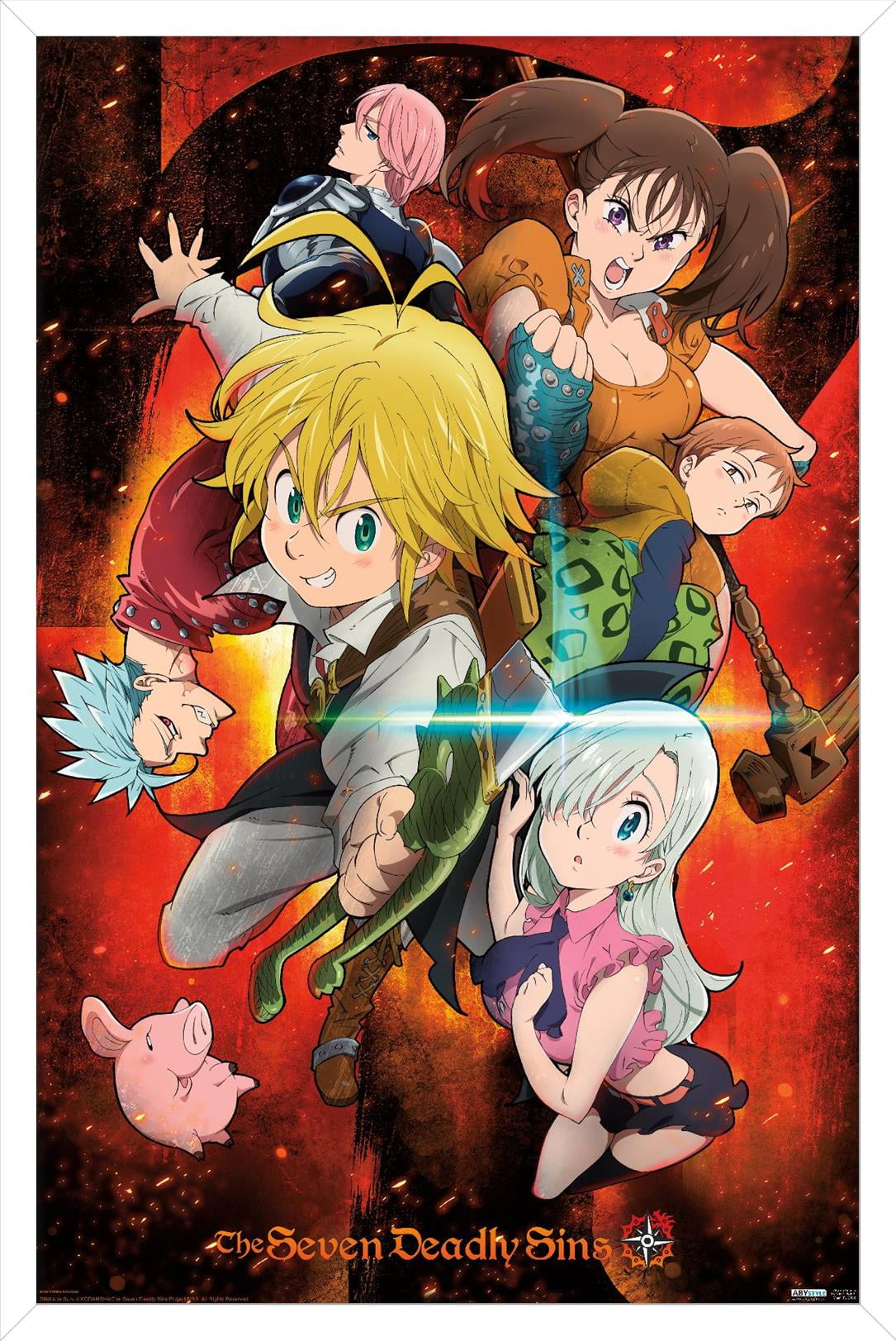 The Seven Deadly Sins Character Mashup Anime Nanatsu no Taizai Postcard  for Sale by shizazzi