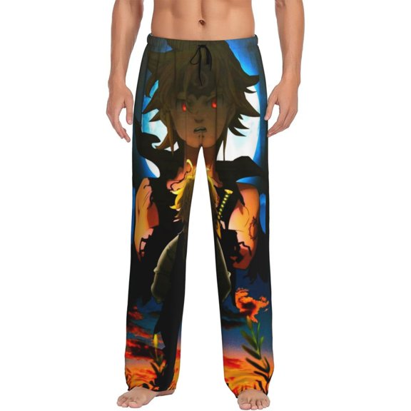 The Seven Deadly Sins Men's Pajama Pant Soft Comfy Lounge Pj Bottoms Loose Elastic Waistband Adult Sleep Pants with Pockets Drawstring