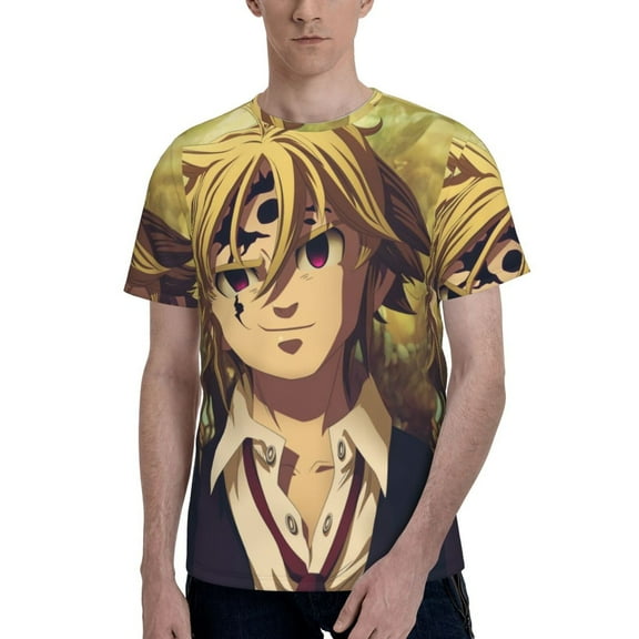 The Seven Deadly Sins Men's T Shirts Cartoon Graphic Short Sleeve Tees Novelty Casual Unisex Adults Tee Shirt Tops