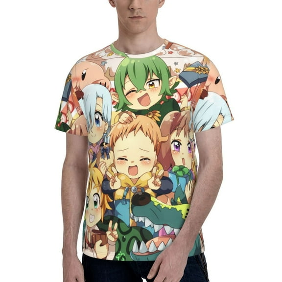 The Seven Deadly Sins Men's T Shirts Cartoon Graphic Short Sleeve Tees Novelty Casual Unisex Adults Tee Shirt Tops