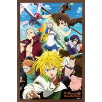 The Seven Deadly Sins: Season 3 - Key Art Wall Poster, 22.375" x 34", Framed