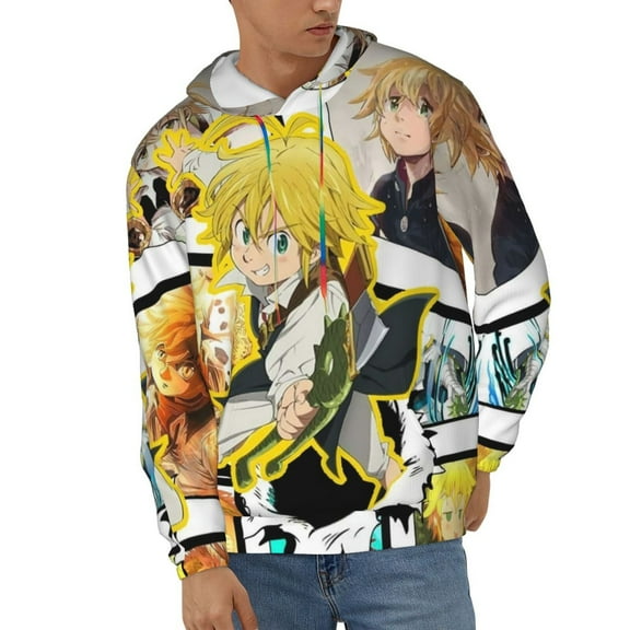 The Seven Deadly Sins Unisex Hoodies 3D Print Hooded Sweatshirt for Men Women, Long Sleeve Fall Pullover Top with Pockets