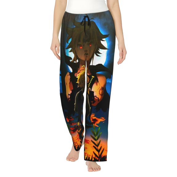 The Seven Deadly Sins Women's Pajama Pants Comfy Casual Loose Sleep Bottoms Pants Drawstring Wide Leg Long Lounge Pants