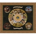 thumbnail image 1 of The Seven Deadly Sins and the Four Last Things 32x28 Large Gold Ornate Wood Framed Canvas Art by Hieronymus Bosch, 1 of 2