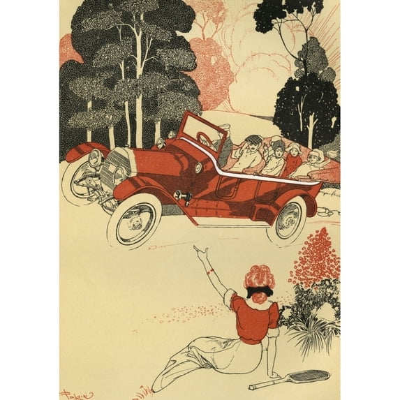The Seven-Passenger Car Poster Print By Mary Evans Picture Library (24 X 36)