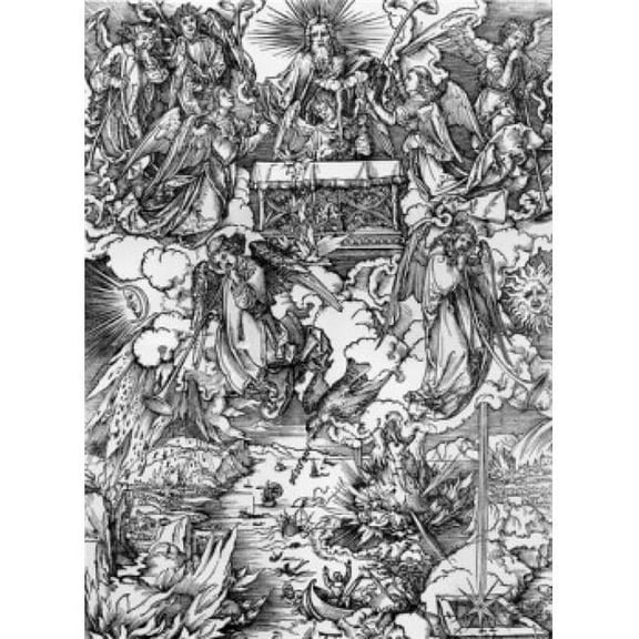 The Seven Trumpets Albrecht Durer 1471-1528 German Poster Print - 18 x 24 in.