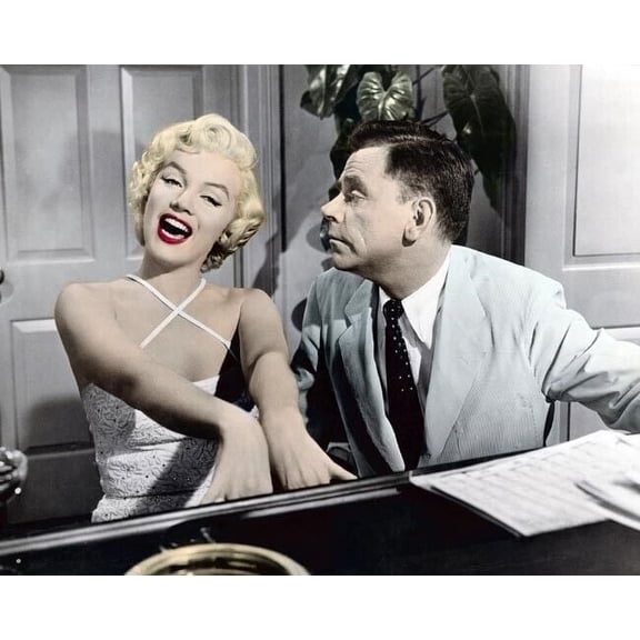The Seven Year Itch Marilyn Monroe plays piano & sings Tom Ewell Poster 4x6 photo