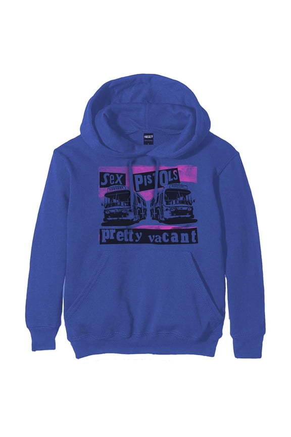 The Sex Pistols Unisex Pullover Hoodie Sweatshirt Pretty Vacant Coaches (Large)