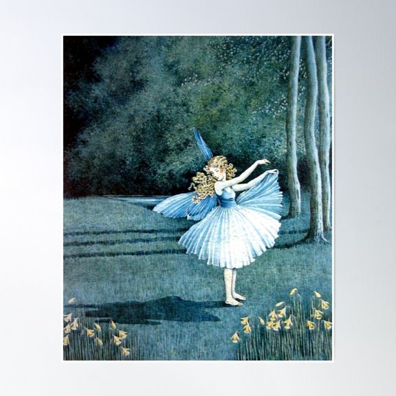The Shadow - Ida Rentoul Outhwaite Poster Wall Art, Modern Wall Decor, 8x12 UNFRAMED