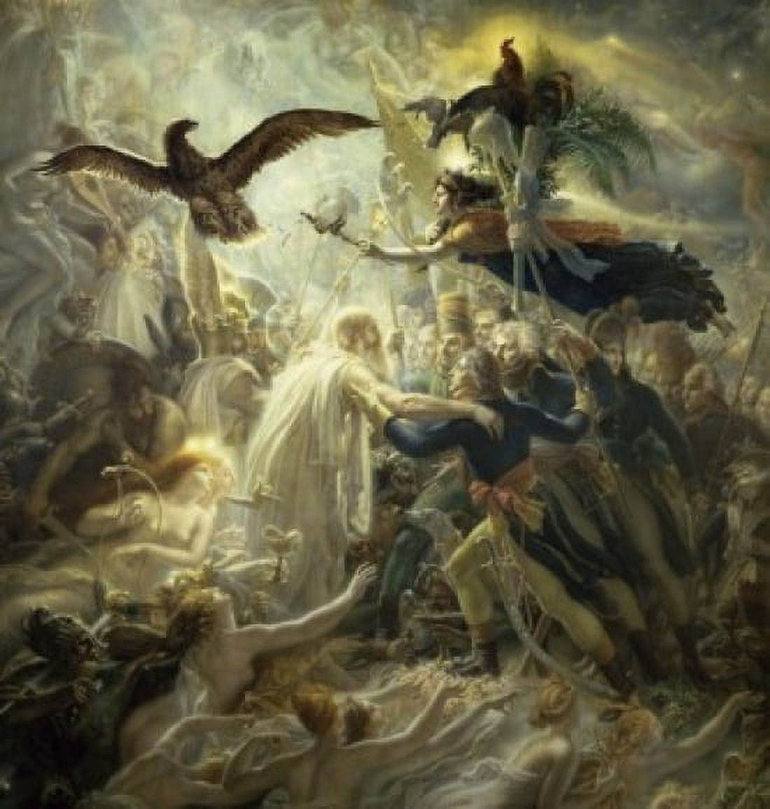 The Shadows of the French Warriors Led by the Victory Anne-Louis Girodet-Trioson (1767-1824French) Canvas Art - Anne-Louis Girodet-Trioson (24 x 36)