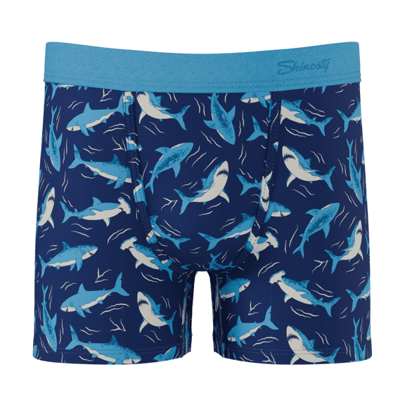 The Shark Lark - Shinesty Shark Boy's Boxer Briefs  14/16