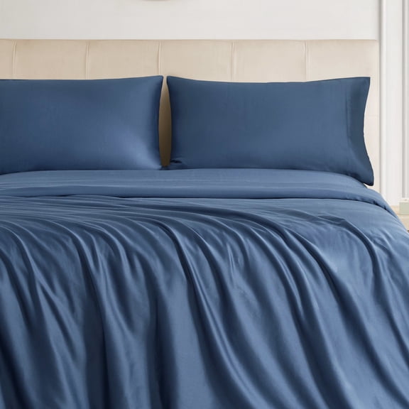 The Sheet Lab Cloud Embrace Sheet Sets, 4-Piece King, Denim Navy