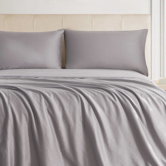 The Sheet Lab Cloud Embrace Sheet Sets, 4-Piece Queen, Dark Gray