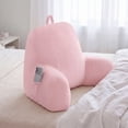 thumbnail image 1 of The Sheet Lab Pink Plush Backrest Pillow 29 x 24.5 x 10.5 Inches, 1 of 9