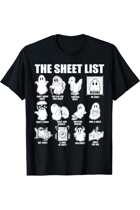 The Sheet List So Cute Boo Sheet Vintage Gifts For Halloween T-shirt