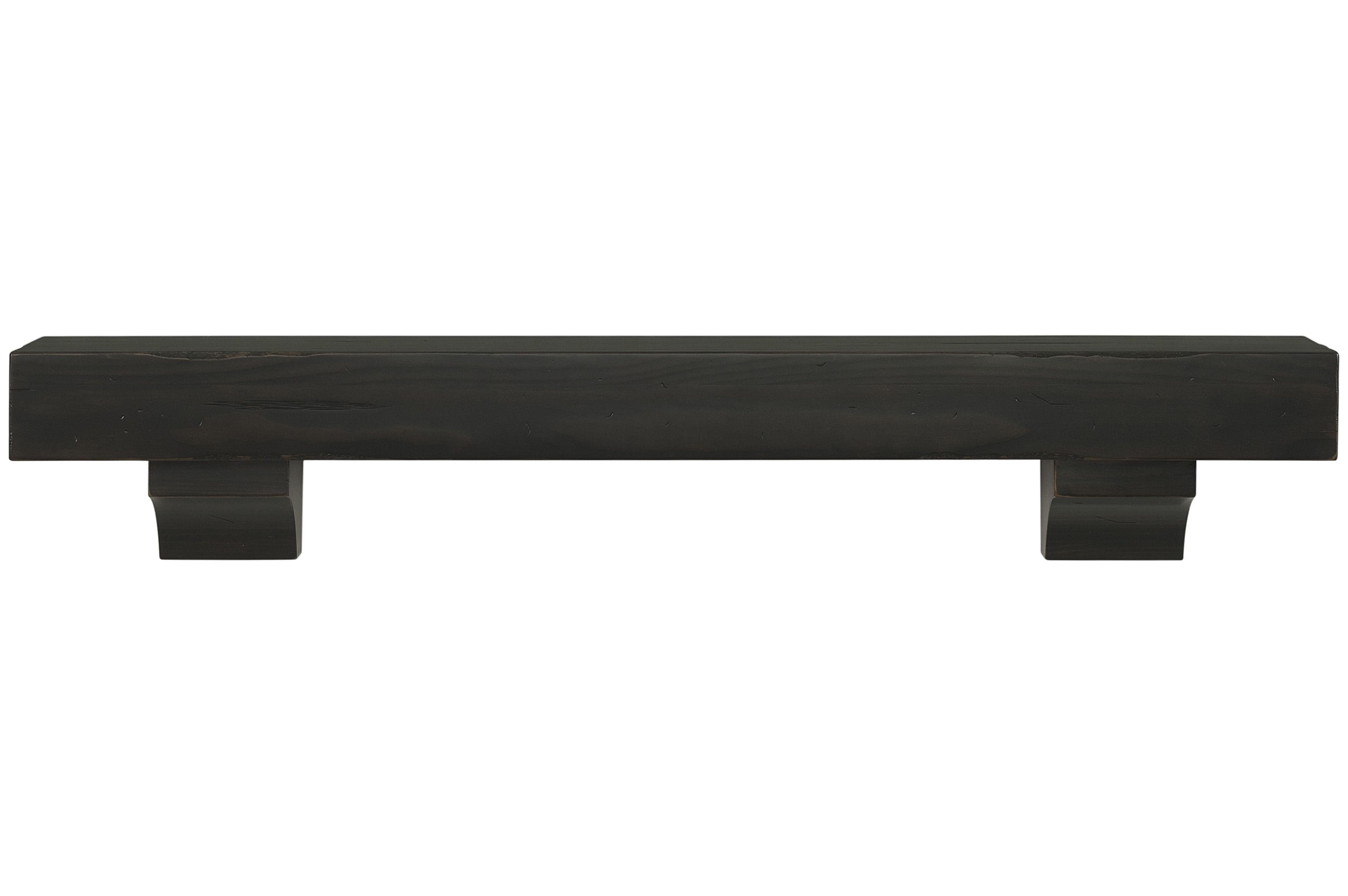 The Shenandoah 48" Pine Wood Mantel Shelf Dark Roast Finish
