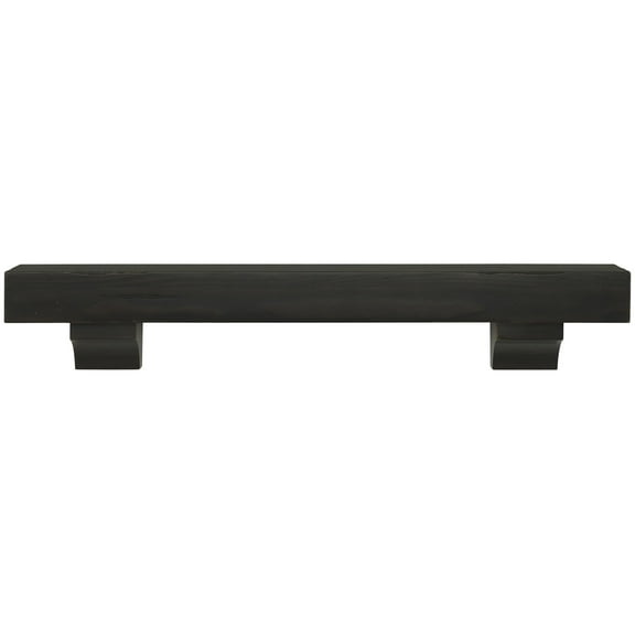 The Shenandoah 60" Shelf or Mantel Shelf Espresso Rustic Distressed Finish