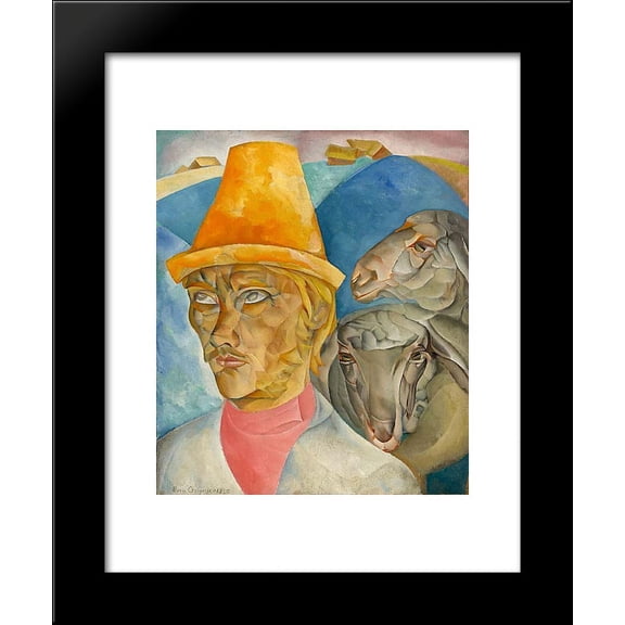 The Shepherd in the Mountains 20x24 Framed Art Print by Boris Grigoriev