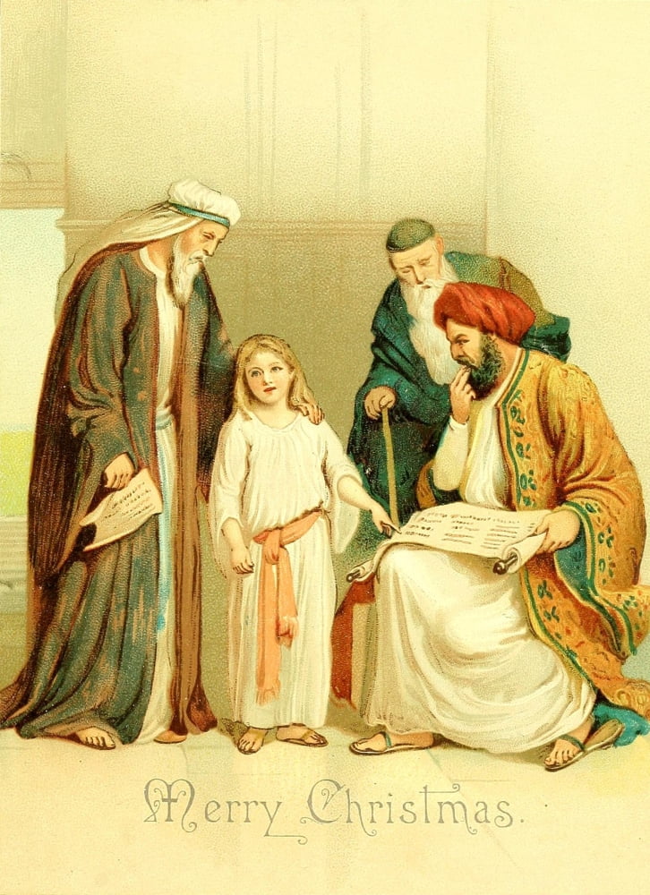 The Shepherds Watch 1892 Merry Christmas Canvas Art - Unknown (18 x 24)