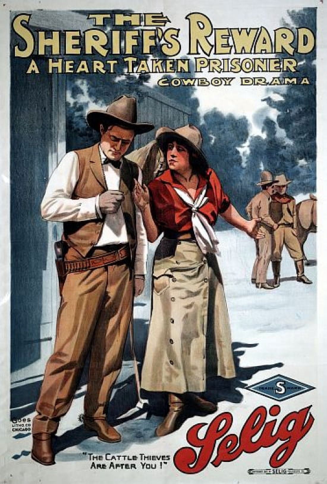 The Sheriffs Reward Selig Movie Canvas Art -  (24 x 36)
