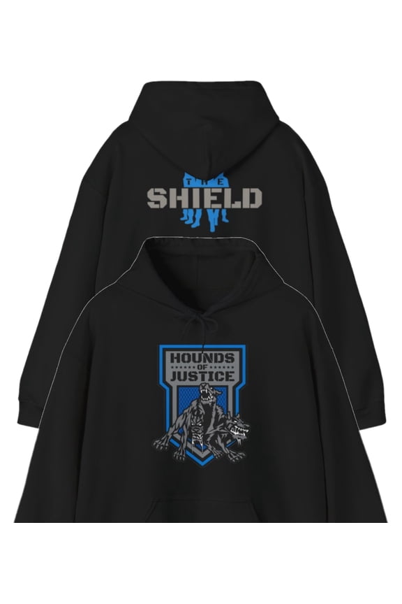 The Shield Hounds of Justice Mens Black Hoody Sweatshirt