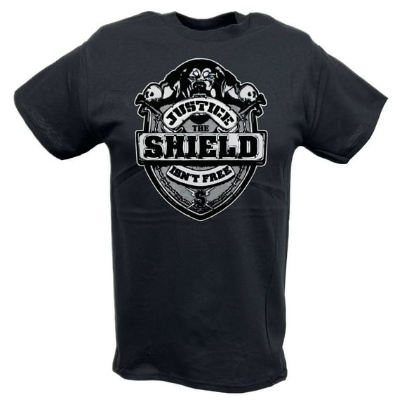 The Shield Justice Isn't Free Reigns Ambrose Rollins Mens Black T-Shirt 5XL