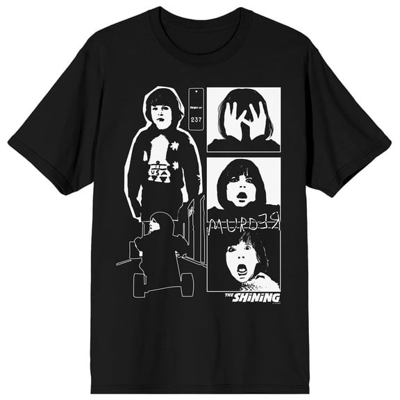 The Shining Danny Collage Crew Neck Short Sleeve Men's Black T-shirt 
-Medium