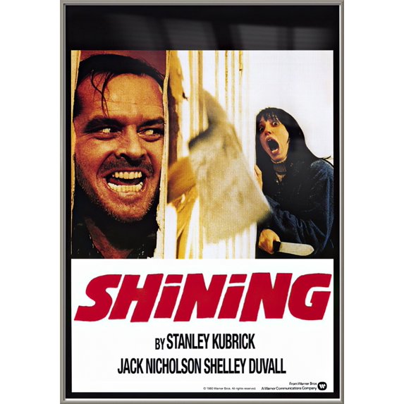 The Shining - Framed Movie Poster (Regular Style) (Size: 27" X 39") (Brushed Champagne Aluminum Frame)