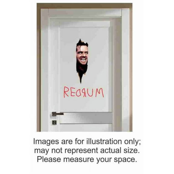 The Shining Here's Johnny Jack Nicholson + "REDRUM" Repositionable and Removable Wall Decals