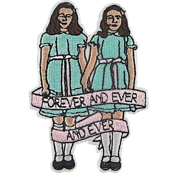 The Shining Horror Movie Twin Sisters 3.5 Inches Tall Embroidered Iron On Patch