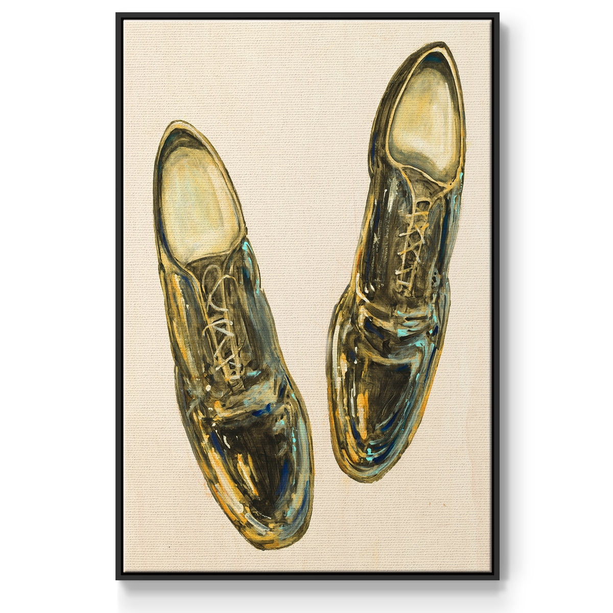 The Shoe Fits I V1 Framed Premium Gallery Wrapped Canvas - Ready to Hang - 25 x 37 - Black Floating Frame