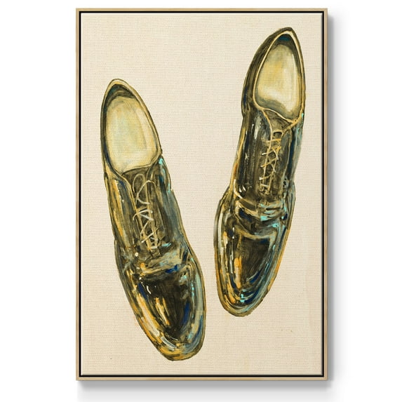 The Shoe Fits I V1 Framed Premium Gallery Wrapped Canvas - Ready to Hang - 27 x 41 - Natural Wood Floating Frame