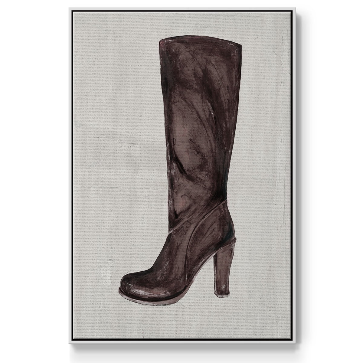 The Shoe Fits III V1 Framed Premium Gallery Wrapped Canvas - Ready to Hang - 27 x 41 - White Floating Frame