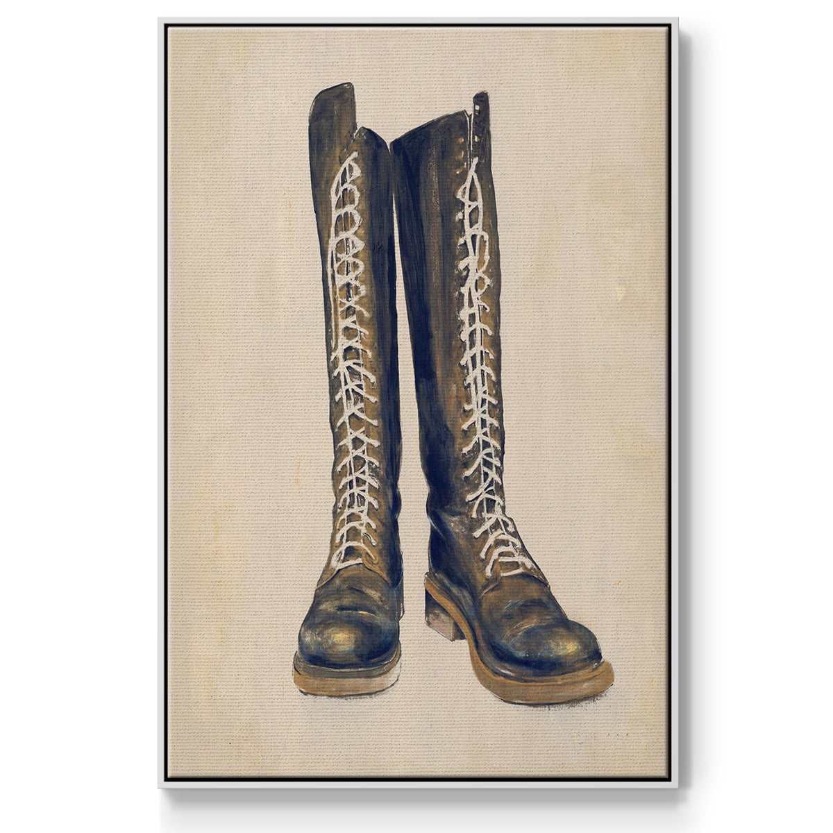 The Shoe Fits III V1 Framed Premium Gallery Wrapped Canvas - Ready to Hang - 27 x 41 - White Floating Frame