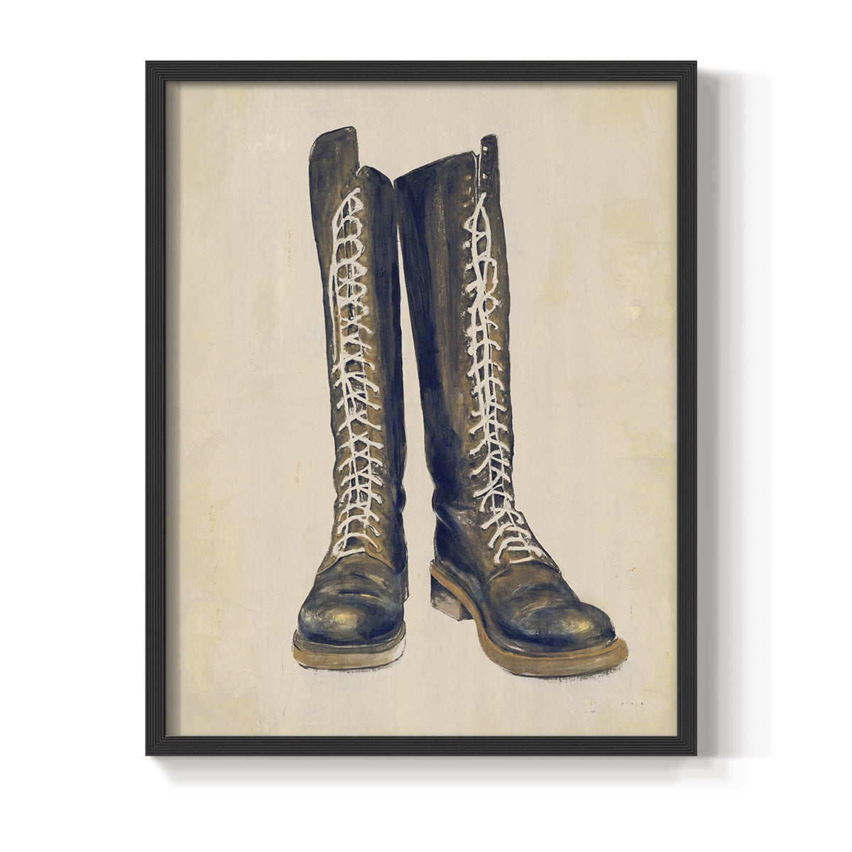 The Shoe Fits III V1 Framed Print in Black Solid Wood Framed Print No Nail Hanging