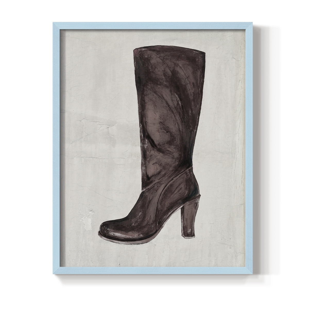 The Shoe Fits III V1 Framed Print in Blue Solid Wood Framed Print No Nail Hanging