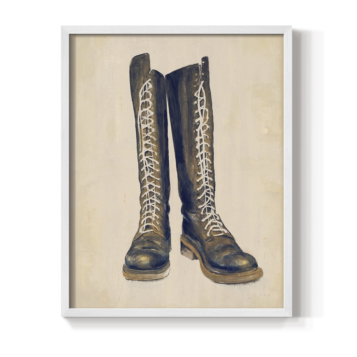 The Shoe Fits III V1 Framed Print in White Solid Wood Framed Print No Nail Hanging