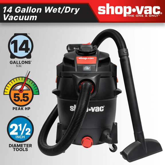 Shop-Vac 14 Gallon 5.5 Peak HP Wet/Dry Utility Vacuum