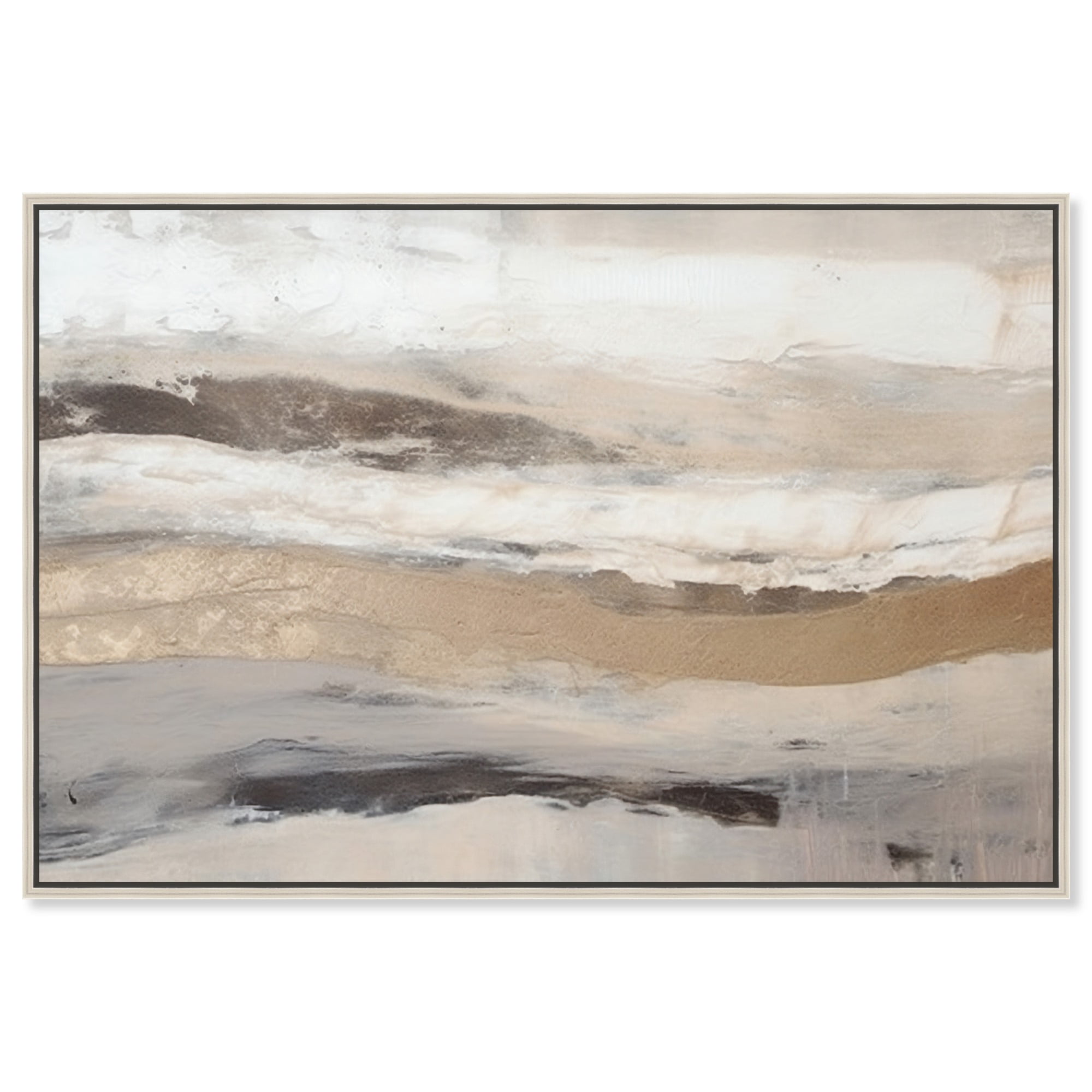 The Shore Encounter Place Canvas Black White Abstract Wall Art by Art ...