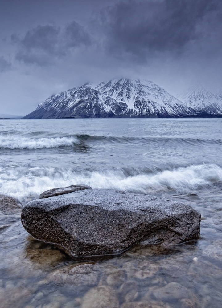 The Shoreline Of Kathleen Lake In Late October Kluane National Park Yukon Canvas Art - Robert Postma Design Pics (22 x 32)