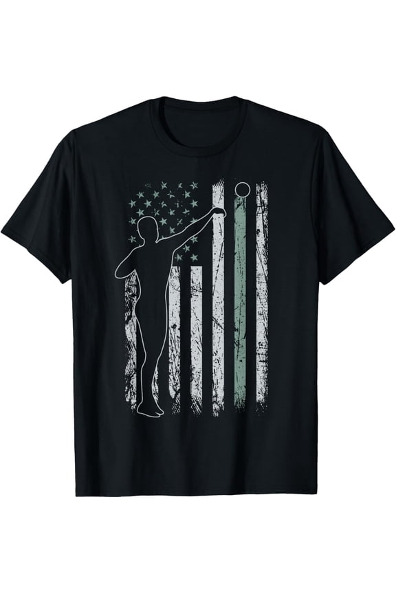 The Shot Put USA Flag Retro Shot Put Men Shot Put T-Shirt