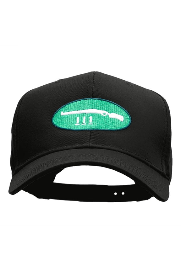 The Shotgun Embroidered Cotton Twill Pro Style Cap - Black OSFM
