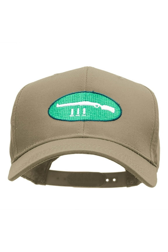 The Shotgun Embroidered Cotton Twill Pro Style Cap - Khaki OSFM