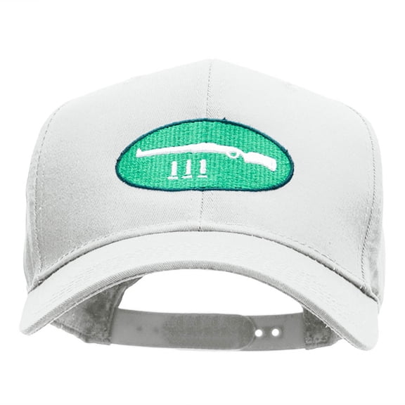The Shotgun Embroidered Cotton Twill Pro Style Cap - White OSFM