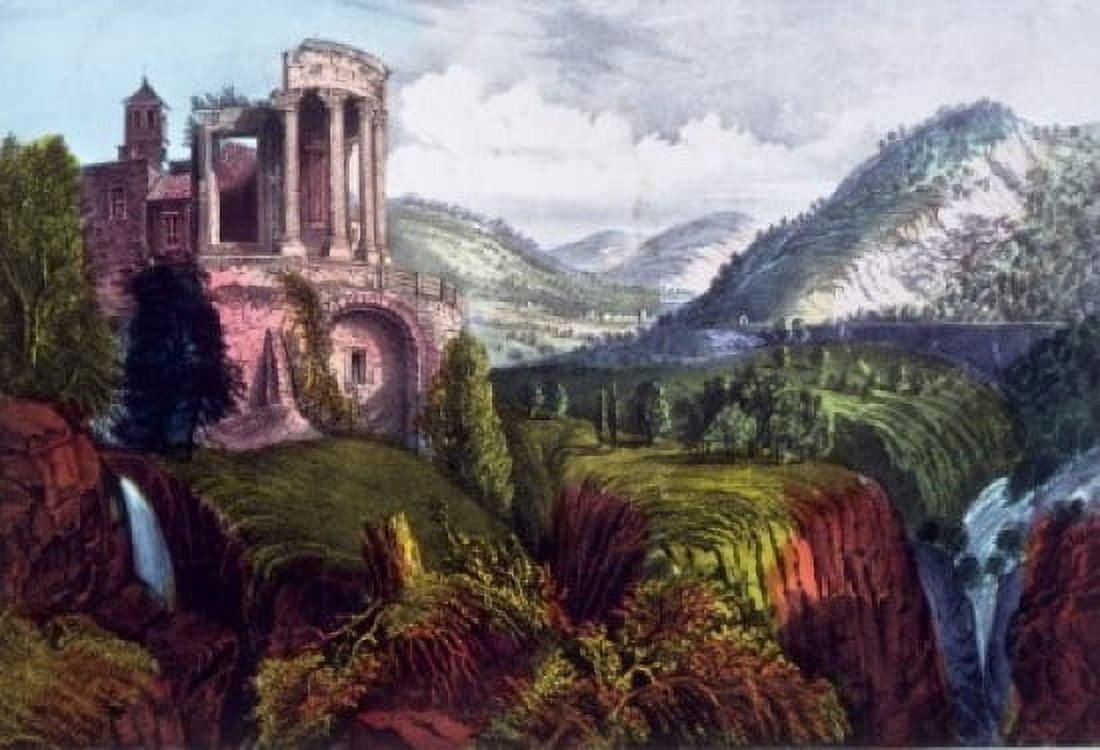 The Sibyls Temple  Currier & Ives  colour lithograph  (1834-1907)  USA  Washington DC  Library of Congress Canvas Art - Currier & Ives (24 x 36)