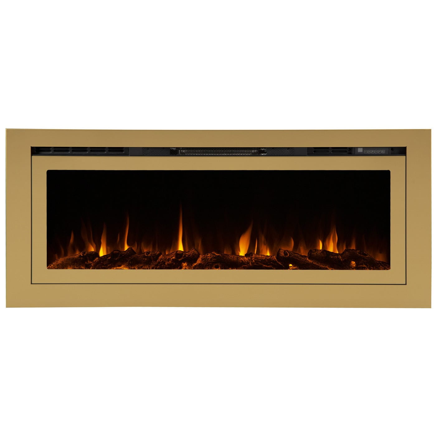 Sideline Deluxe Gold 60" Wall Mounted Electric Fireplace with Mantel