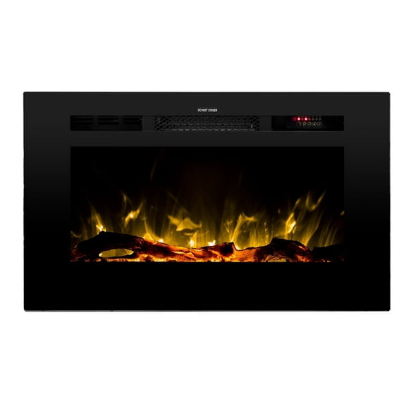 The Sideline by Touchstone - 28" Wide Recessed Electric Fireplace - Black