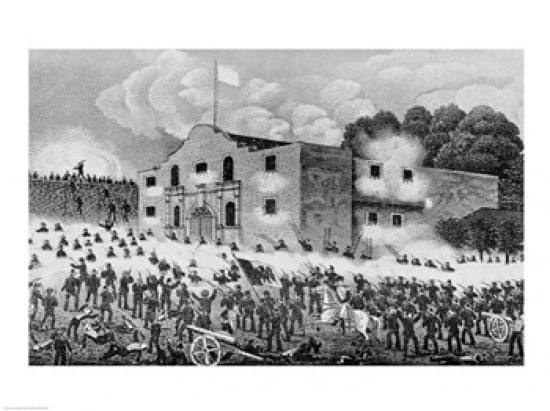 The Siege of the Alamo Canvas Art - (36 x 24)