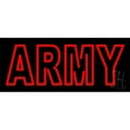 thumbnail image 1 of The Sign Store N105-13795-clear Red Double Stroke Army Clear Backing Neon Sign, 10 x 24 inch, 1 of 1