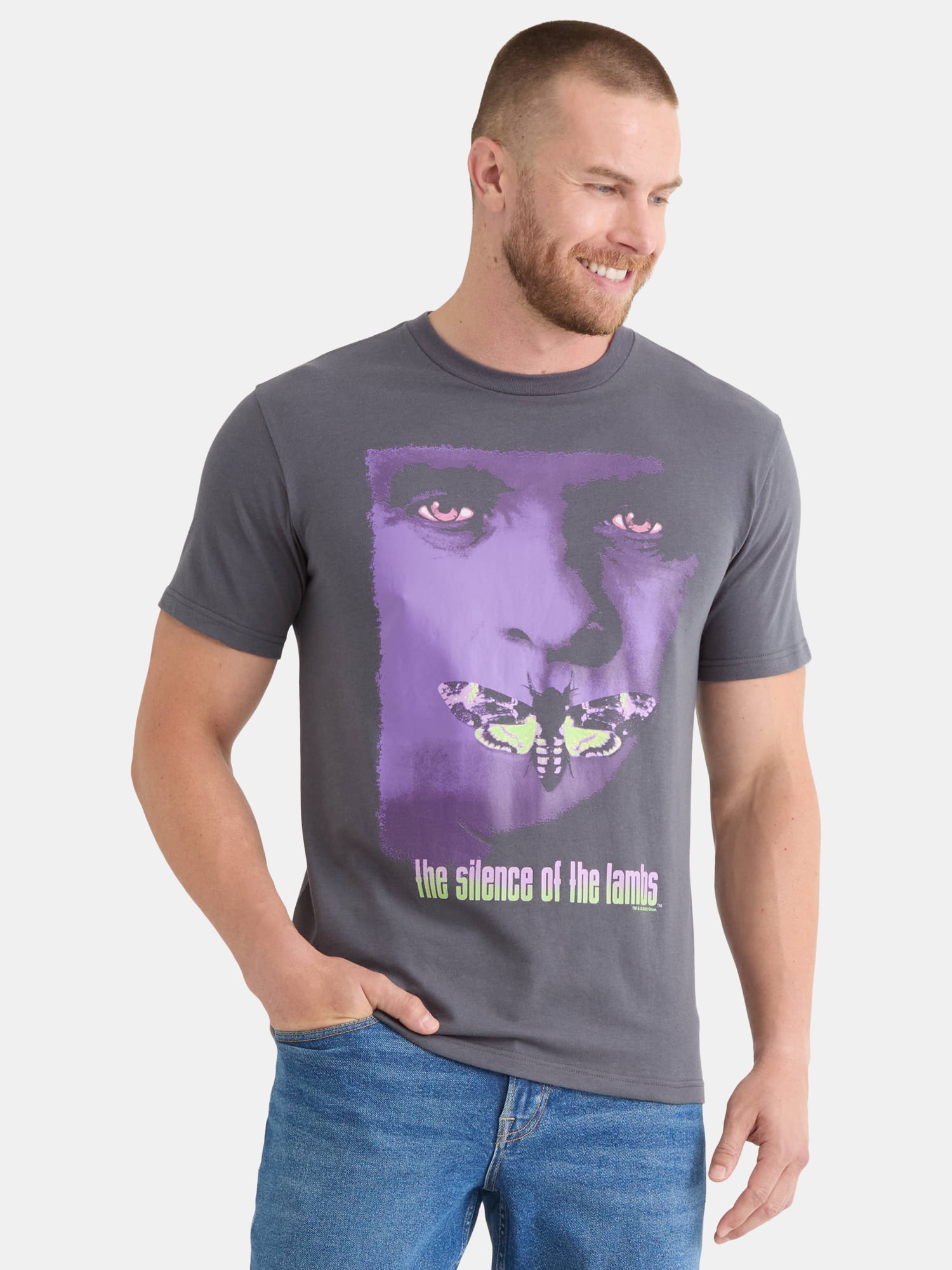 Silence of the Lambs Men's and Big Men's Graphic Tee with Short Sleeves, Sizes XS-3XL